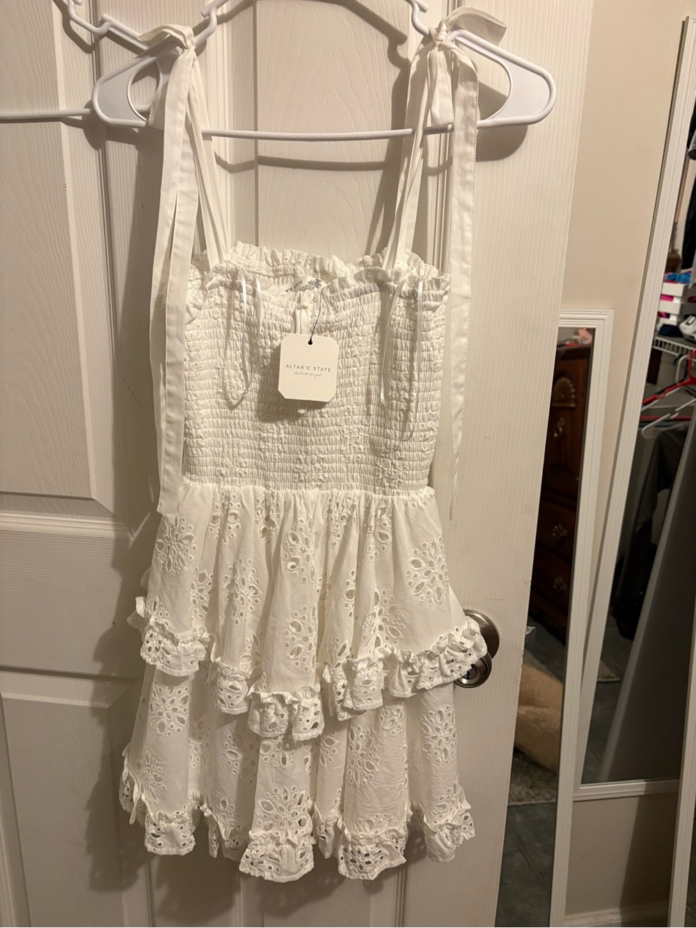 Altar'd State White Eyelet Ruffle Sundress - Picture 2 of 3